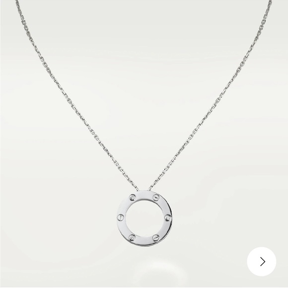 Cartier Jewelry Cartier Love Necklace In White Gold With 3 Diamonds